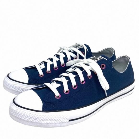 Converse Ctas Low Shoes Skate Casual Men's Size 168958C-WBP Custom Canvas Navy - Picture 2 of 13
